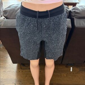 lululemon athletica Black Speckled Drawstring Athletic Shorts